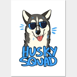 HUSKY SQUAD (gray) Posters and Art